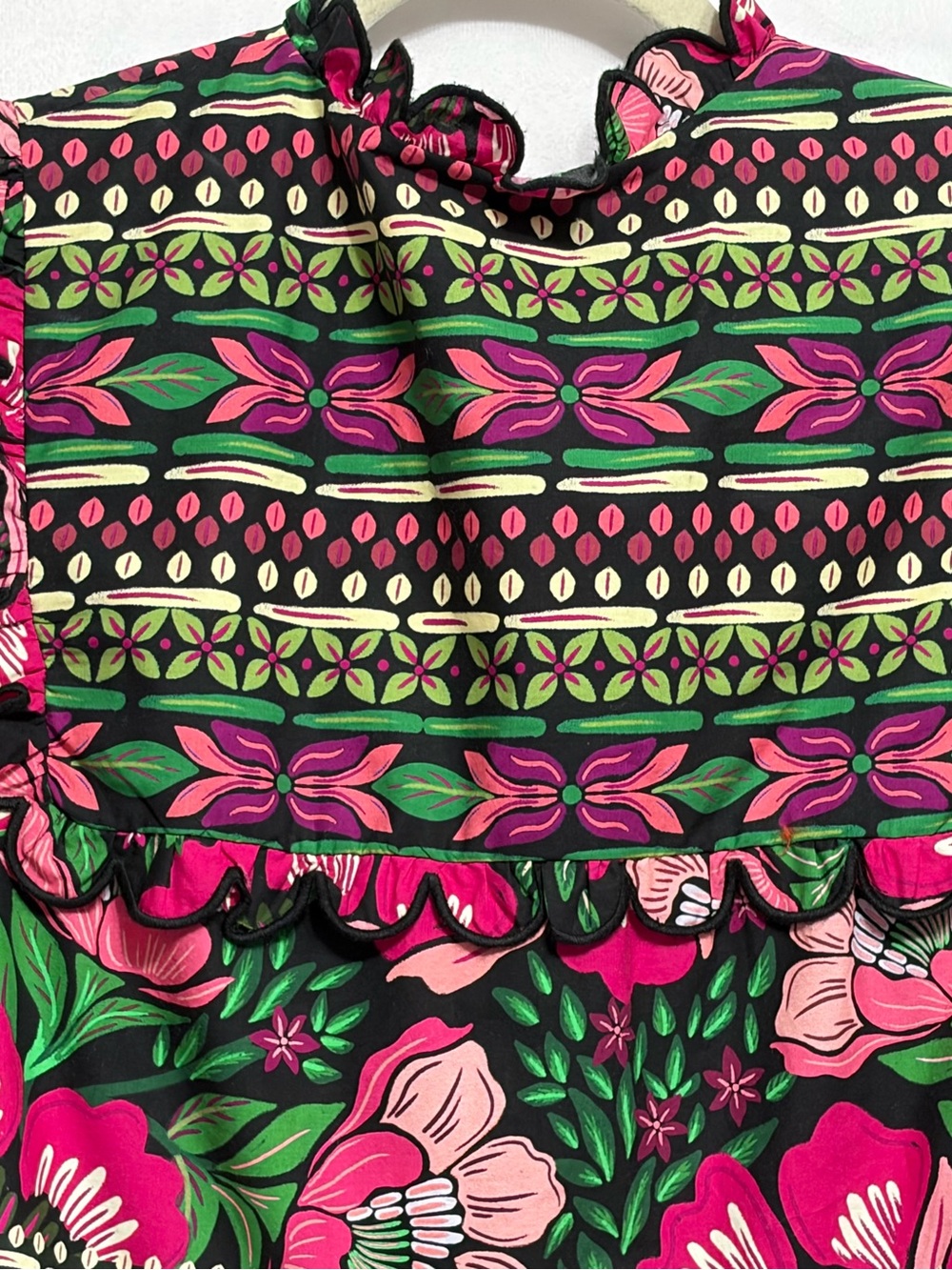 FARM Rio Pink Green Floral Mini Dress - Picture 9 of 13